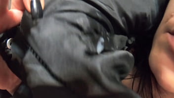 My impotent husband wants face fucking doggystyle and cumming over my long black winter jacket preview