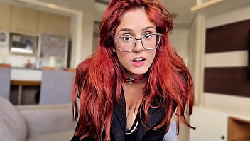 Stepsister teaches how to play with dick and cum