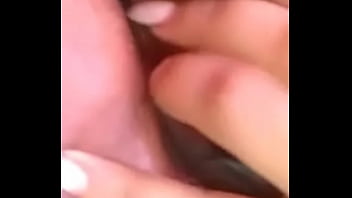 Girl playing with her self