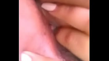 Girl playing with her self