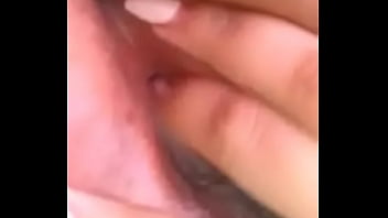 Girl playing with her self