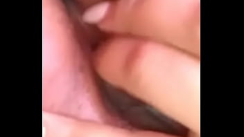 Girl playing with her self