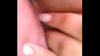 Girl playing with her self