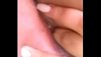 Girl playing with her self