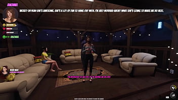 Messing with slutty hornyrachael at the party