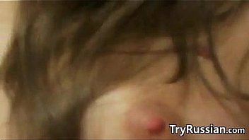 Shy and young russian pussy getting licked