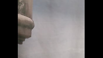 Finally alone to shave