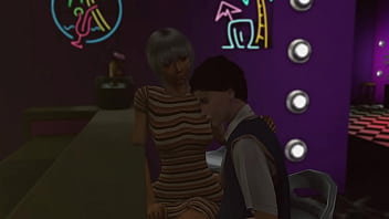 An adult granny a cleaner seduced a young guy in a bar young and old