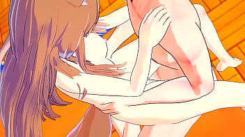 Horny fox girl gets her pussy shot with so much cum anime hentai