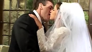 Happy groom fucks bride and bridesmaid