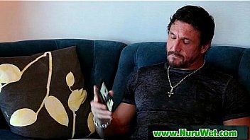 Soapy sensual massage sex for horny client 25