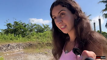 Crazy cumwalk in amazing place full of people almost caught