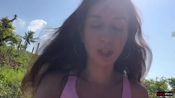 Crazy cumwalk in amazing place full of people almost caught