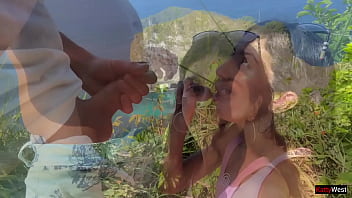 Crazy cumwalk in amazing place full of people almost caught