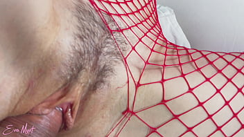 Stepsis whore caught ripping her fishnet stockings and cum on perfect hairy pussy eva myst