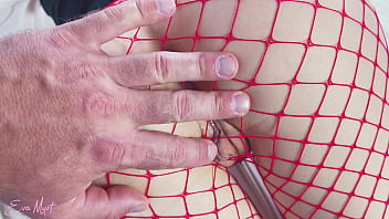 Stepsis whore caught ripping her fishnet stockings and cum on perfect hairy pussy eva myst