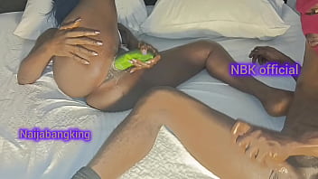 Big ass riding black massive big dick after masturbating with cucumber