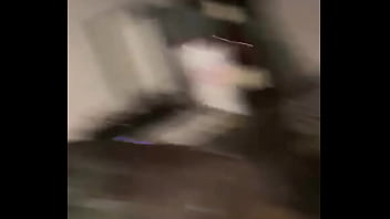 Chocolate girl from behind in pink