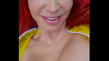 Milf wears transparent latex catsuit at pool