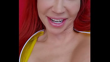 Milf wears transparent latex catsuit at pool