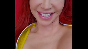 Milf wears transparent latex catsuit at pool