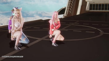 Mmd unis curious ahri akali seraphine