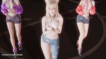 Mmd unis curious ahri akali seraphine