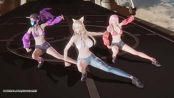 Mmd unis curious ahri akali seraphine