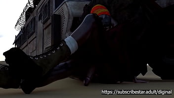 Extreme anal fuck in the desert