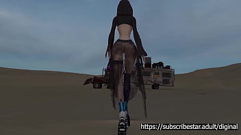 Extreme anal fuck in the desert