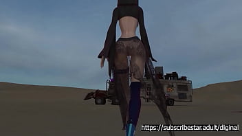 Extreme anal fuck in the desert
