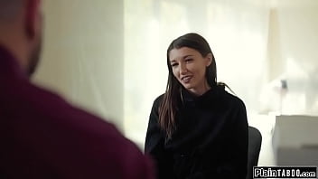 Brunette See No Option Than To Give In To The Contractors Wishthe Small Tits Babe Deepthroats And Is Fuckedhe Slaps Her Pussy Until She Squirts thumbnail