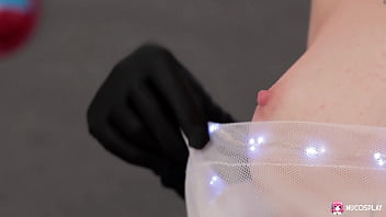 Naughty slut ketty small in black stockings passionately masturbates with a sex toy