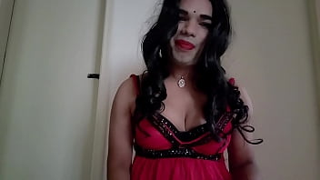 Beautiful indian shemale masturbate