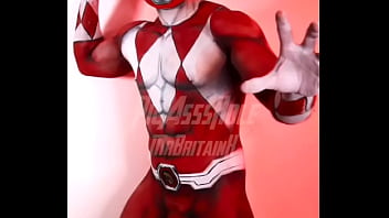 That time picassshole painted me as the red ranger this is should do another bodypainting if so what character