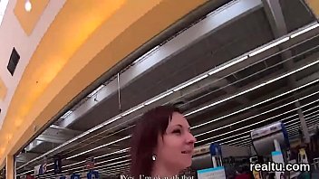 Gorgeous czech teen was seduced in the shopping centre and rode in pov