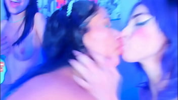 Horny lesbians lesbian pussy licking and strapon fucking