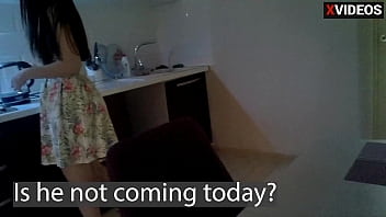 Slutty alina rai has dirty fun with her stepson's best friend right in the kitchen