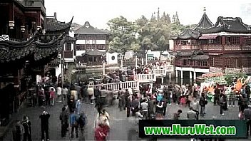 Slippery nuru massage with skinny t