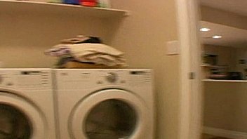 Young diana teasing herself on new washing machine