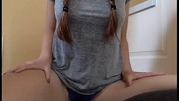 Blonde girl masturbating