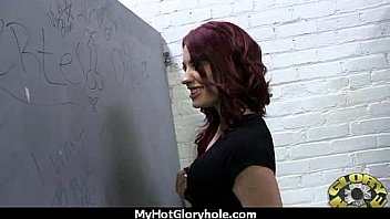 Hot babe comes back for dick at gloryhole 22