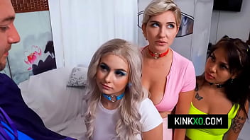 Three cosplay teens fucked by sneaky vilain