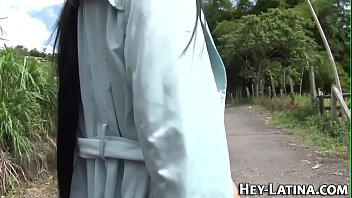 Posing in garden latina