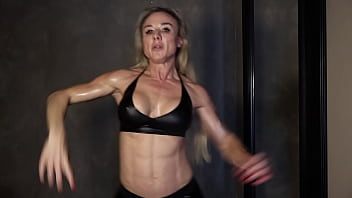 Oiled & dumbbell fucked hard