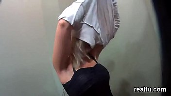 Striking czech teenie is tempted in the hypermarket and penetrated in pov