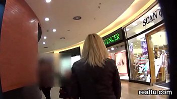 Striking czech teenie is tempted in the hypermarket and penetrated in pov