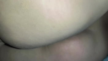 New asian husband and wife are alone in their room