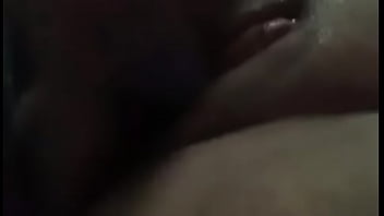 Wife fucking herself with little toy