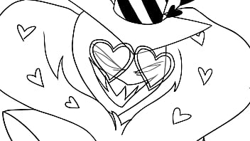 Two lesbians in hazbin hotel make out